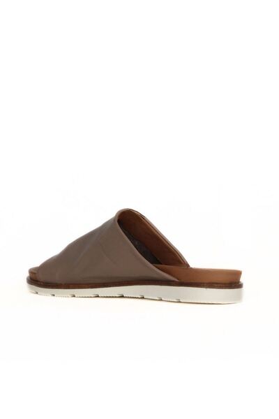 Bueno Shoes Gray Leather Women's Flat Slippers 01Wl0503