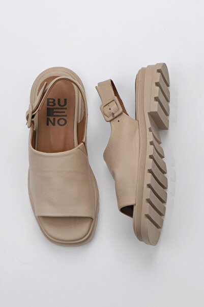 Bueno Shoes Dámské ploché sandály z norkové kůže - 01wy5506