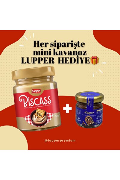 LUPPER BİSCASS BİSKÜVİ KREMASI 350 gr (Mini HEDİYE)