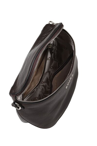 Bueno Shoes Brown Dark Npl Leather Women's Crossbody Bag 01Wby3606