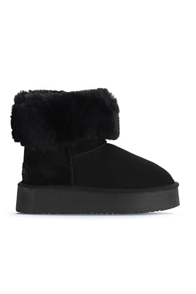 Bueno Shoes Suede Γυναικείες Μπότες - Μαύρες, Σφηνοτάκουνες, 05ag2024054