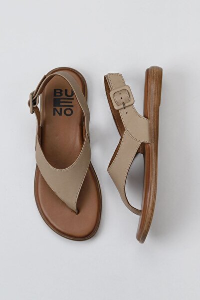 Bueno Shoes Sandale Flip Flops din piele de nurcă pentru femei - 01wy8807