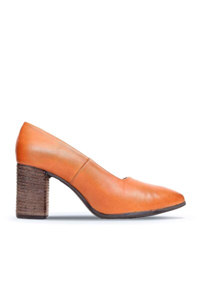 BUENO Tan Leather Women's Heeled Shoes - 01wp1002