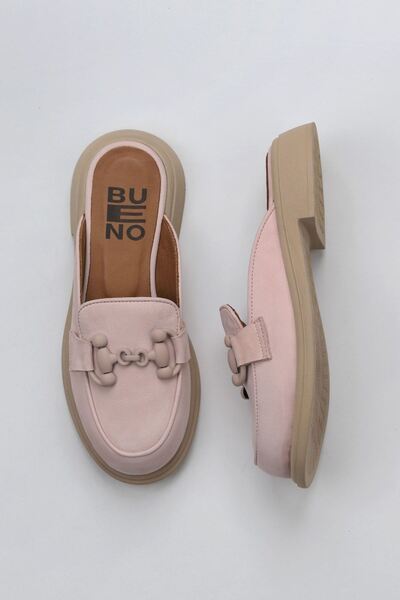 Bueno Shoes Γυναικείες φλατ παντόφλες Powder Nubuck 01wy8701