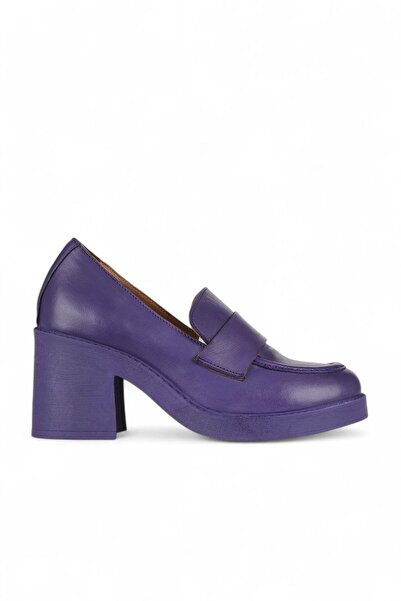 Bueno Shoes Λιλά Δερμάτινα Γυναικεία Παπούτσια με τακούνι - Μοντέλο 01wz7103