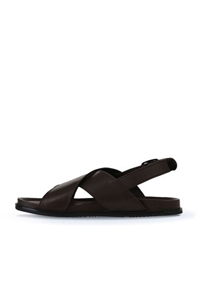 Bueno Shoes Kahverengi Deri Erkek Sandalet 11s23261