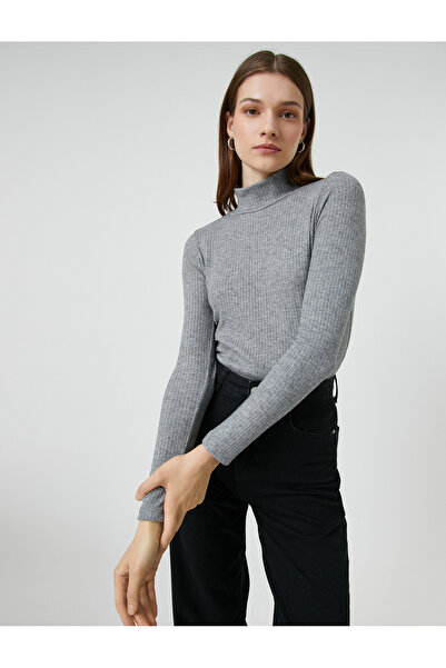 Koton X Şahika Ercümen - Tricou cu gât roșu cu dungi basic