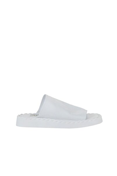 Bueno Shoes Beyaz Deri Kadın Düz Terlik 01wy9109