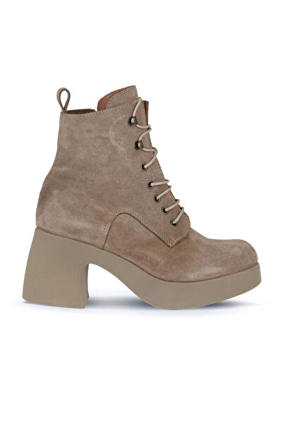 Bueno Shoes 01wz7001 Μοντέλο Mink Suede Γυναικείες μπότες με τακούνι