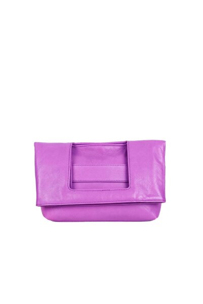 Bueno Shoes Λιλά Δερμάτινη Γυναικεία Τσάντα Portfolio 01wbs7324