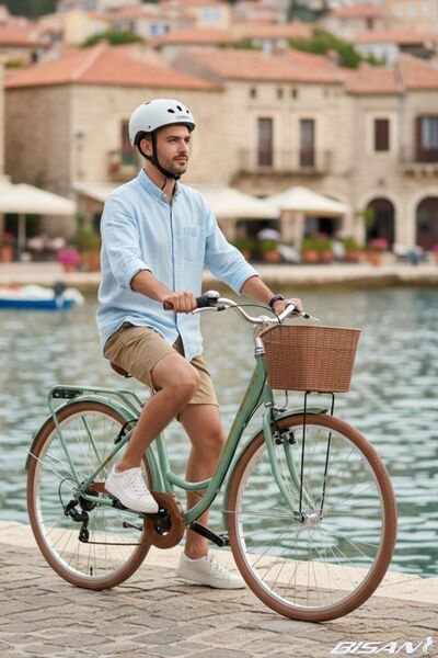 Bisan Sorrento-S 28 Jant Şehir Bisikleti 44 cm Unisex Çelik Kadro V-Fren Shim...