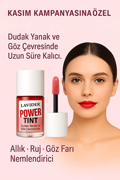 Lavider Lip Tint Kalıcı Likit Ruj - Dudak Yanak Tint - Suya Dayanıklı Kore Tint Ruj 24 Saat Kalıcı - Allık