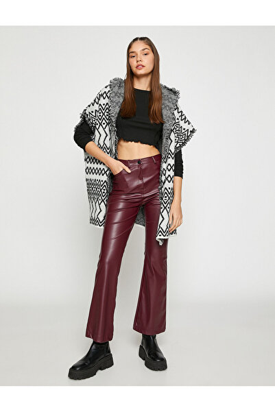 Koton Kötött poncsó etnikai mintás kapucnis Részletes