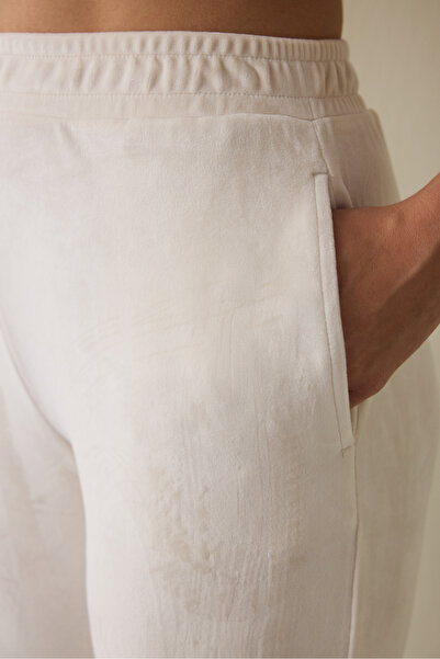 Penti Beige Soft Velvet Warm Thermal Jogger Sweatpants