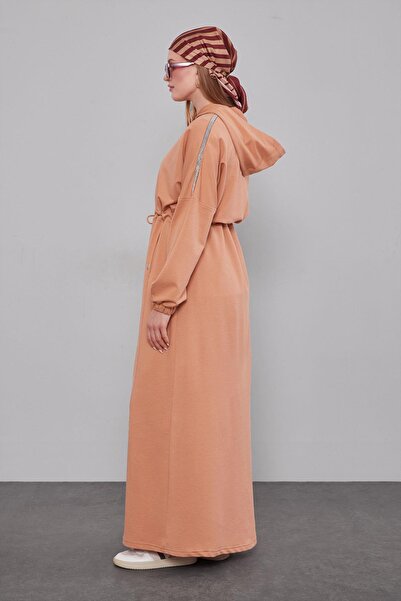 Levidor Φεράκι με κουκούλα καμήλας με λωρίδες με κορδόνι στη μέση