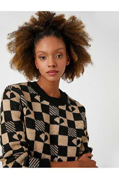 Koton Πλεκτό πουλόβερ με μοτίβο μακρυμάνικο