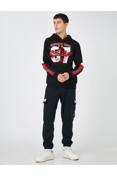 Koton Hanorac pentru colegiu tricou cu căptușeală din fleece cu mânecă lungă ...