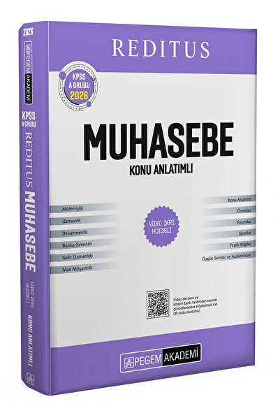 Pegem Akademi Yayıncılık KPSS A Grubu Reditus Muhasebe Konu Anlatımlı