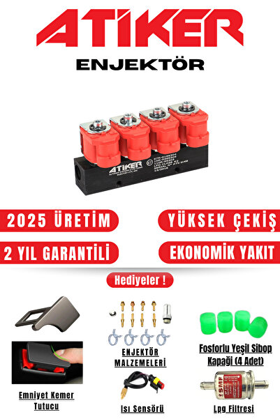 ATİKER Enjektör 4 Silindir 3 Ohm 2025 Üretim Hediyeli