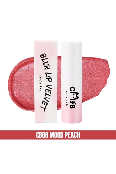 cat's lab Kadife Yapılı Mat Ve Pigmentli Kalıcı Tint Ruj ve Allık CB06 Mood P...