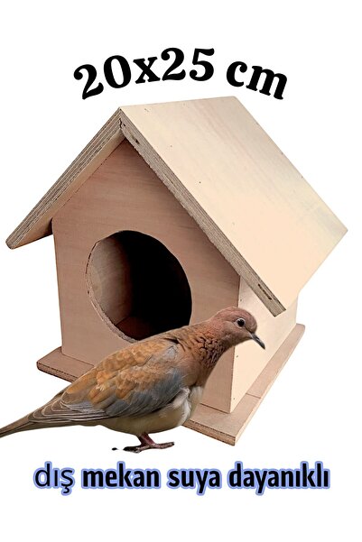ncy Ahşap Kumru Güvercin Kuş Yuvası Kuş Evi Folluk 15x25