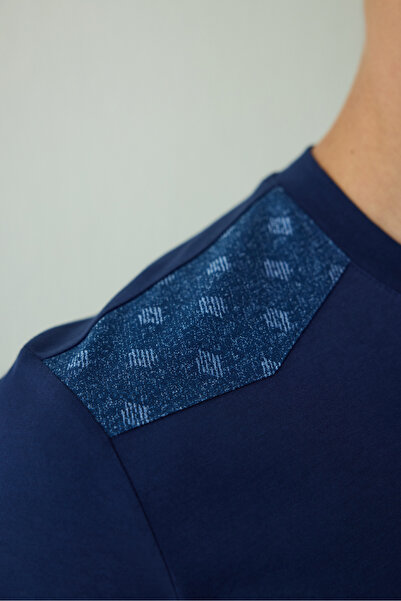 Penti Indigo Men's Western Slogan Short Sleeve Cotton Pajama Set