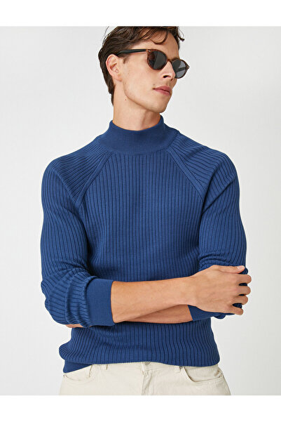 Koton Basic-Strickpullover mit halbem Rollkragen