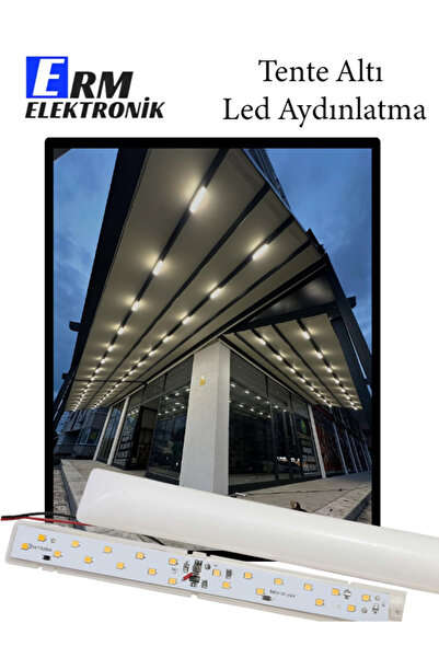 ERM 12V Tente Altı LED Aydınlatma – 20cm Beyaz Işık – Cafe & Restoran Uyumlu ...