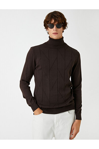 Koton Strukturierter Rollkragenpullover