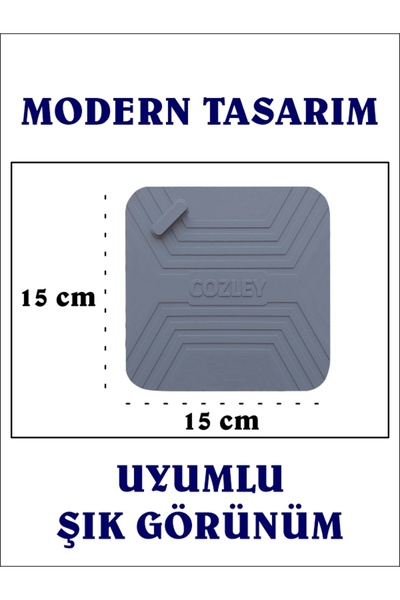 COZLEY Kötü Koku Önleyici Silikon Mat Banyo Mutfak Lavabo Balkon Gider Tıpası Kapağı Böcek Önleyici GRİ