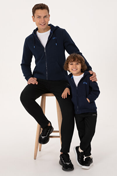 U.S. Polo Assn. Erkek Regular Fit Lacivert Şardonlu Örme Hırka 50313755-VR033