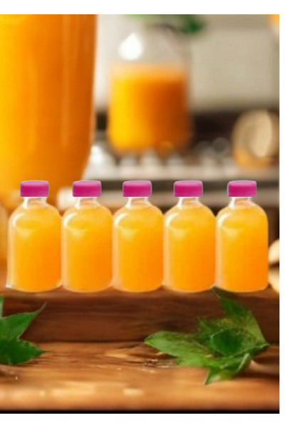 junibeliw 5pcs 100ml shot ginger bottle glass bottle with pink cap cologne fragrance ornament small glass bottle 5x100ml