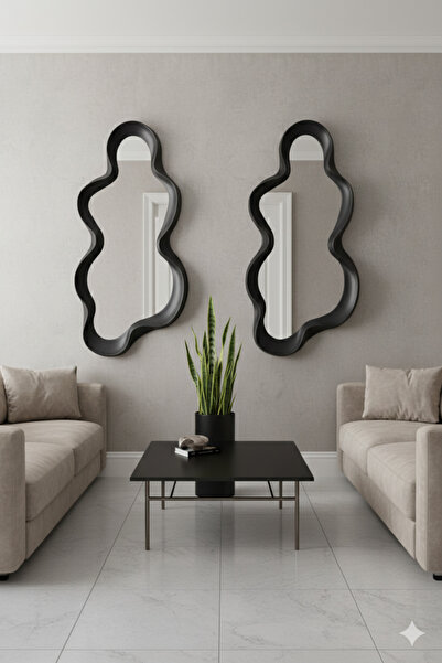 Generic Artistic mirrors with a wavy frame – a touch of modern luxury 105cm * 49cm