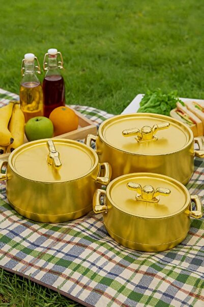 Generic Gold Food Container Set 2500/2000/1500ml