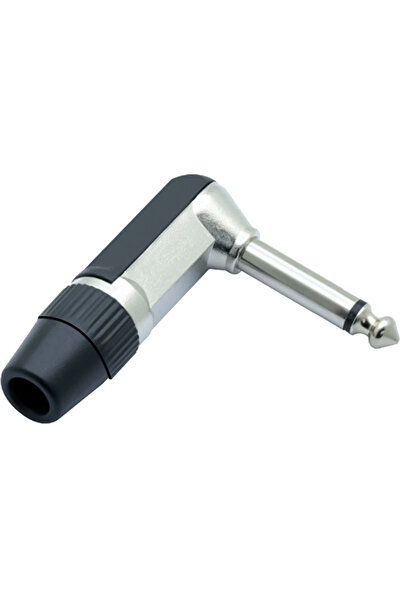 Powermaster Pm-11254 6.3 mm Mono L Type Plastic Body Metal Tip Guitar Jack