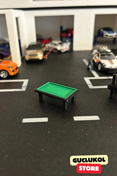GÜÇLÜKOL 1:64 Ölçekli Mini Bilardo Masası – Diecast Diorama ve Garaj Setleri ...