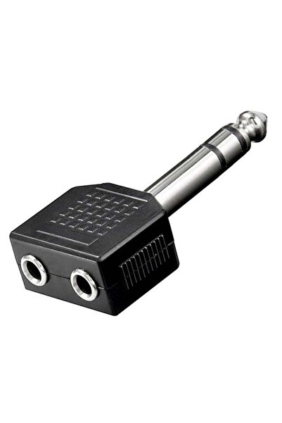 Powermaster 6.3 mm Stereo Male to 3.5 mm Stereo X 2 Female Converter Jack
