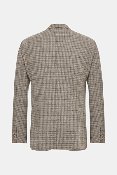 W Collection Beige Buttoned Wool Jacket