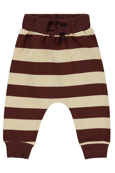 Civil Baby Striped 6-18 Months Sweatpants - Brown 6-9 Months