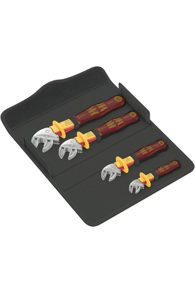 wera طقم مفاتيح جوكر VDE 6004 مكون من 4 قطع، طقم مفاتيح VDE معزولة ذاتية الضب...