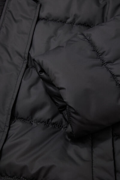 W Collection Black Hooded Coat