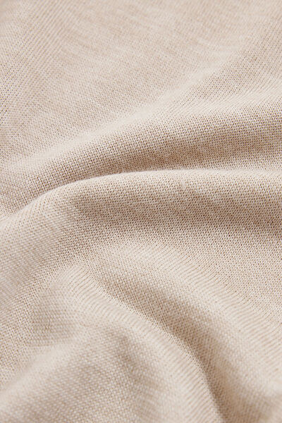 W Collection Beige Crew Neck Long Sleeve Sweater