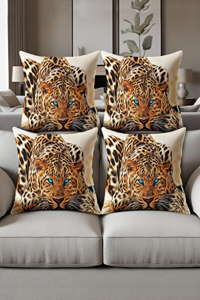 Dolce Mariee Digital Printed Soft Textured 4-Piece Throw Pillow Cover Set (43...
