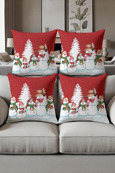Dolce Mariee Digital Printed Soft Textured 4-Piece Throw Pillow Cover Set (43...