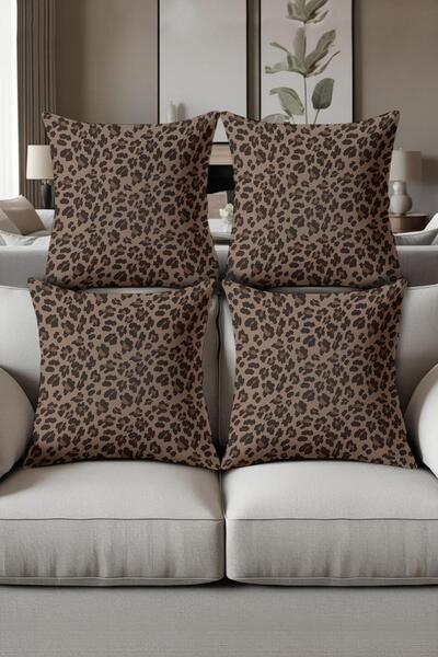 Dolce Mariee Digital Printed Soft Textured 4-Piece Throw Pillow Cover Set (43...