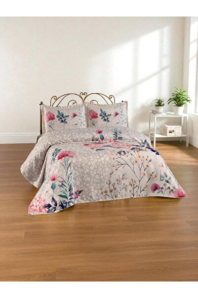 Dolce Mariee طقم غطاء سرير مزدوج من قماش الكتان الطبيعي (3 قطع) KETENÇKY0004