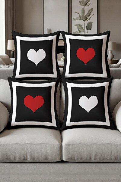 Dolce Mariee Digital Printed Soft Textured 4-Piece Throw Pillow Cover Set (43...