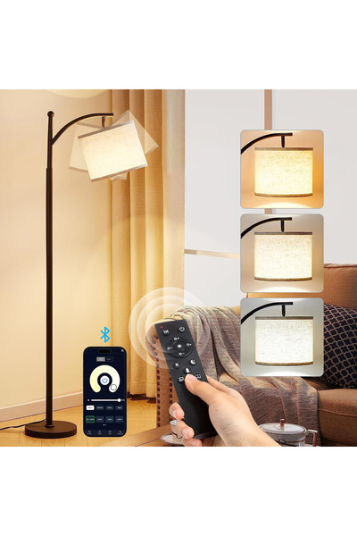 Venpara LED Floor Lamp - Remote & App Control, Foot Switch, Adjustable Head, Stepless Dimming 3000K-6000K