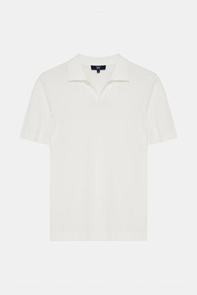 W Collection Ekru Polo Collar T-Shirt