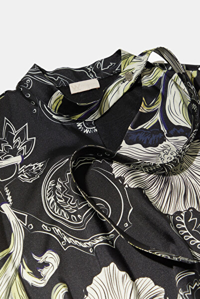 W Collection BLACK PATTERNED DRESS